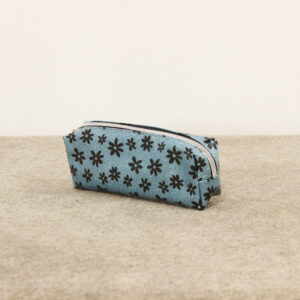 Trousse/Plumier à paillettes fleurs