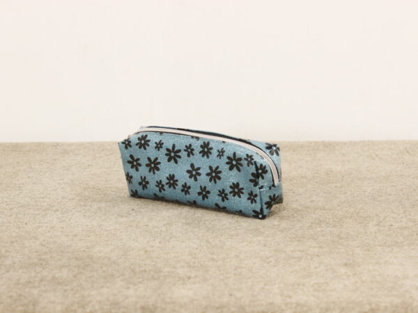 Trousse/Plumier à paillettes fleurs