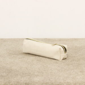 Trousse/Plumier en tissu beige