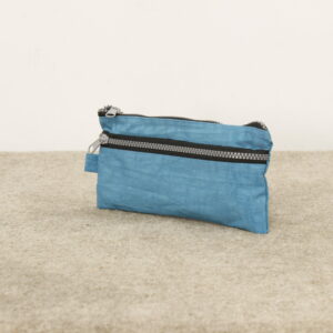Trousse/Plumier 2 zip bleu