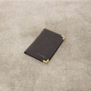 Petit porte-bloc en cuir