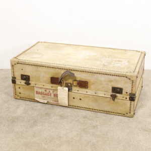 Malle de Voyage Ancienne Beige