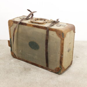 Grande Valise en Tissu Ancienne