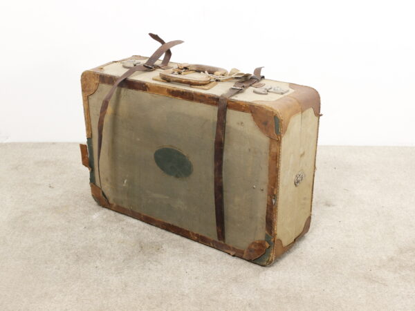 Grande Valise en Tissu Ancienne