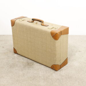 Grande Valise Tissu et Cuir