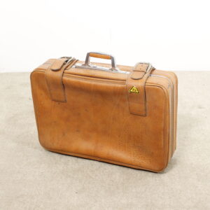 Valise en Cuir & Métal Vintage