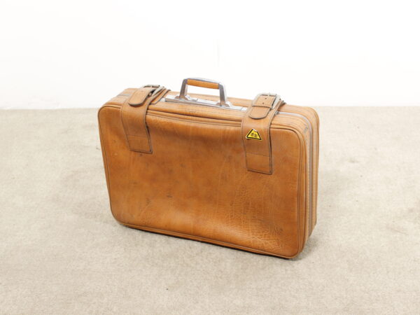 Valise en Cuir & Métal Vintage