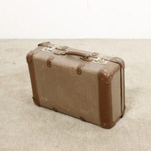 Petite Valise en Toile Cirée & Cuir
