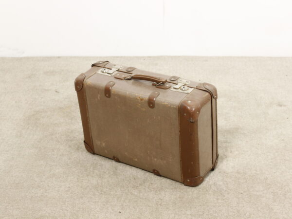 Petite Valise en Toile Cirée & Cuir