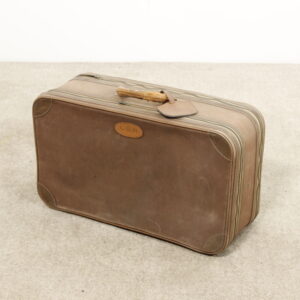 Valise en Cuir à Double Fermeture