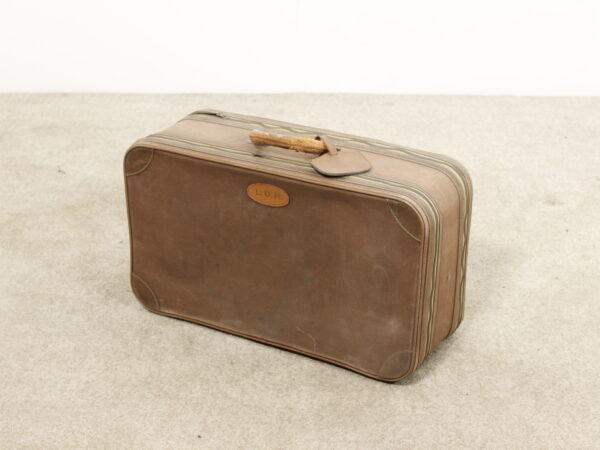 Valise en Cuir à Double Fermeture